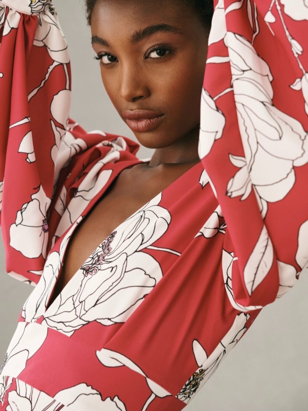 Anthropologie Natalia Mazzei Zubillaga Deep-V Printed Romper
